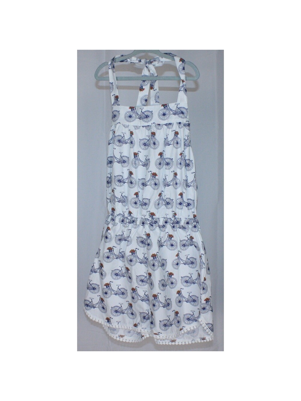 Eleanor Rose Bicycle Romper Girls Size 10/12 Blue Floral